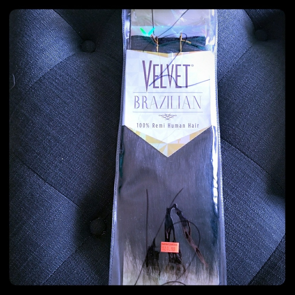Velvet Brazilian 100% Remi Human Hair in jet black